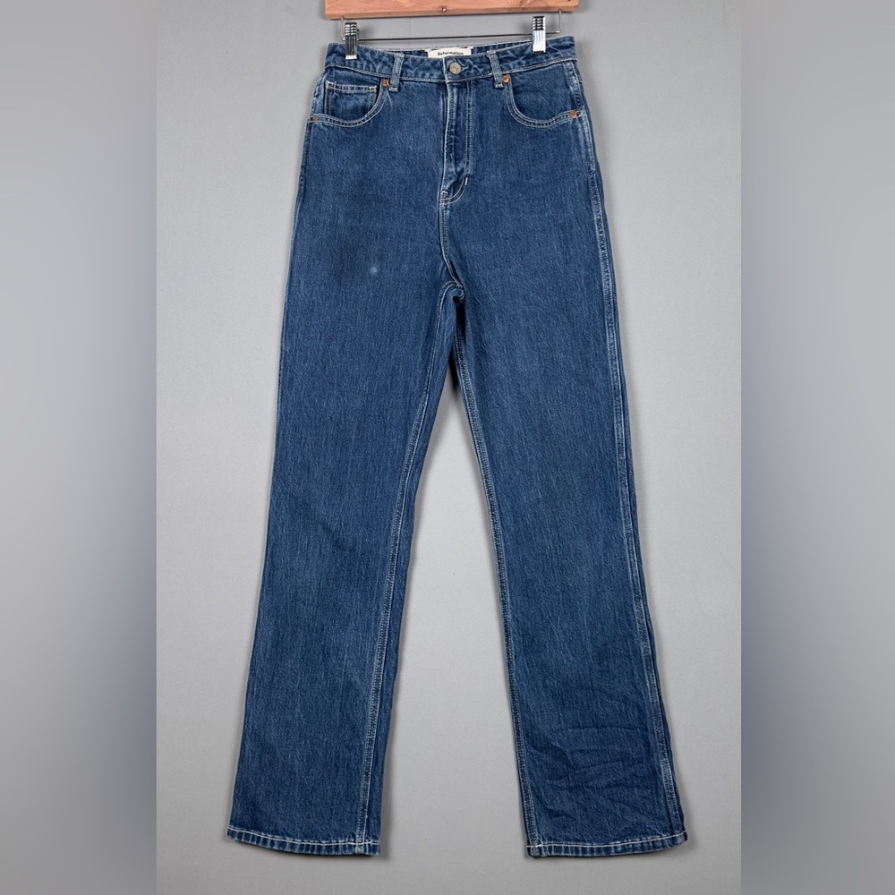 Reformation Pamela Ultra High Rise Straight Leg Jeans 28 Organic Cotton Blue‎